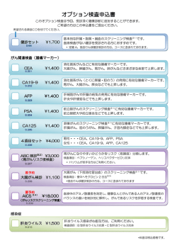 オプション検査申込書