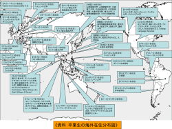 卒業生の海外在住分布図