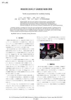 単語記憶を効率化する触覚提示装置の開発 1P1-J03