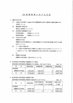 財務諸表注釈