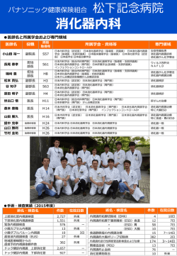 消化器内科 - パナソニック健康保険組合
