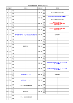 10月 曜日 10月 曜日 午前 午前 午後 午後 午前 午前 午後 午後