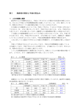 第二 高齢者の現状と今後の見込み