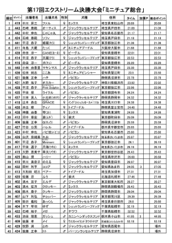 第17回エクストリーム決勝大会「ミニチュア総合」