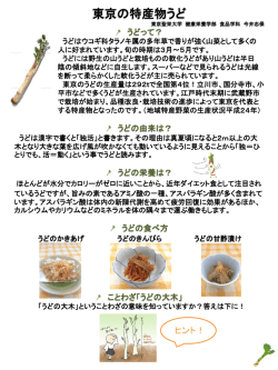東京の特産「うど」