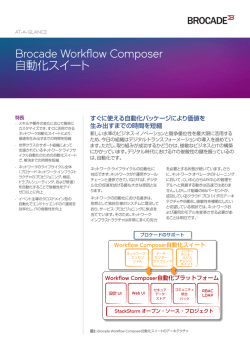 Brocade Workflow Composer自動化スイートの概要