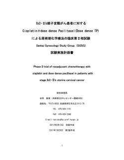 Ib2-Ⅱb期子宮頸がん患者に対する Cisplatin＋dose dense Paclitaxel