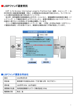 LSIPの支援対象領域 - 知的財産戦略ネットワーク株式会社