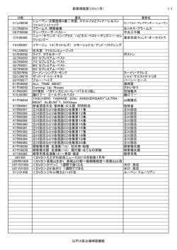 新着視聴覚リスト(1月） 1/1 C1フ09234 ブラームス：間奏曲集 ヨハネス