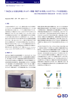 FACSによる蛍光共鳴エネルギー移動（FRET）を利用した分子