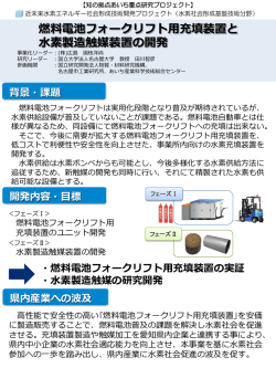 燃料料電池フォークリフト  用充填装置と 水素製造触媒装置の開発