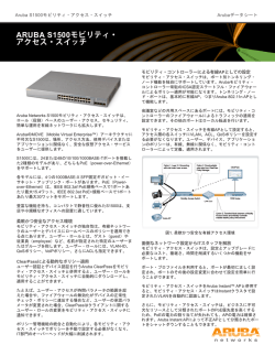 ARUBA S1500モビリティ・ アクセス・スイッチ