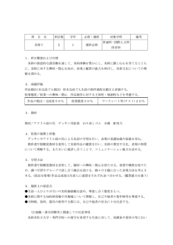 科 目 名 単位数 学年 必修・選択 対象学科 備考 美術Ⅰ 2 1 選択必修