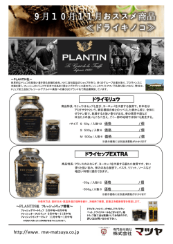 9月10月11月おススメ商品 ≪ドライキノコ≫