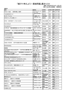展示資料リスト - 富山県立図書館