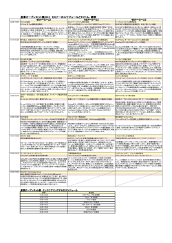 産業オープンネット展2012 セミナーのスケジュールとタイトル セミナーの