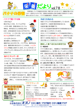 栄養だよりvol.78「バナナの栄養」