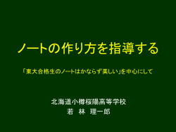 ノートの作り方を指導する