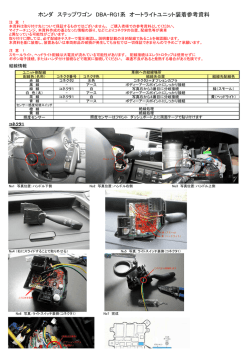 ホンダ ステップワゴン DBA-RG1系 オートライトユニット装着参考資料