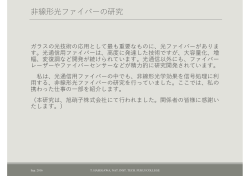 非線形光ファイバーの研究