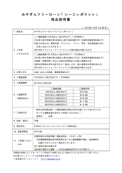 みやぎんフリーローン「いーじぃポケット」 商品説明書