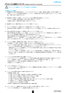 ご使用上の注意事項 - Nichicon