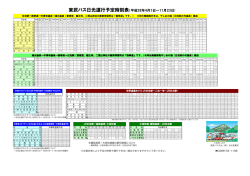 東武バス日光運行予定時刻表（平成28年4月1日 - 東武バスOn-Line
