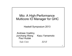 Mio: A High-Performance Multicore IO Manager for GHC