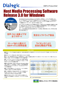 Host Media Processing Software Release 3.0 for Windows