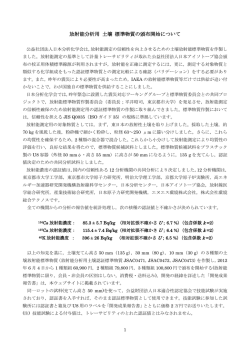 放射能分析用 土壌 標準物質の頒布開始について