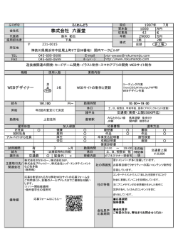 平成28年度六面堂 webデザイナー求人票
