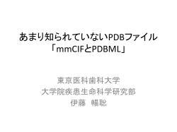 mmCIF とPDBML形式