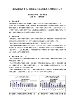 漁船の船体主要目と実海面における有効馬力の関係について