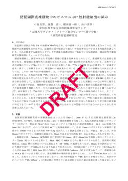 琵琶湖湖底堆積物中のビスマス 放射能検出の試み -207
