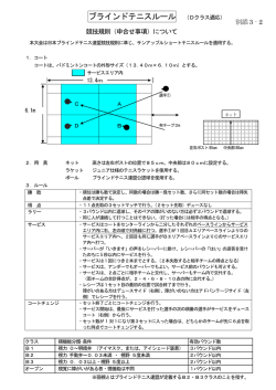 ブラインドテニスルール （Dクラス適応）