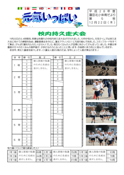 校内持久走大会 - 蓮田北小学校