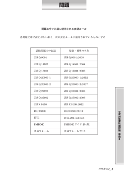 ITサービスマネージャ試験 午前2