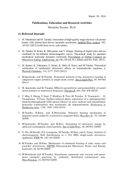 Publications, Education and Research Activities [1