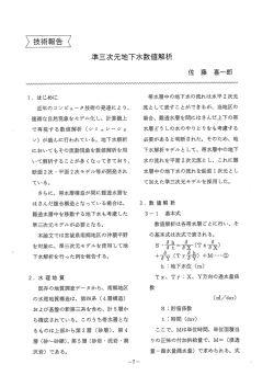 順三次元地下水数値解析 佐藤 喜一郎