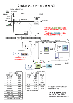 【契島行きフェリーのりば案内】