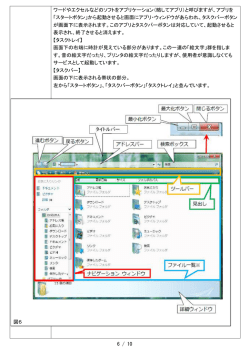 6 / 10 ワードやエクセルなどのソフトをアプリケーション（略してアプリ）と