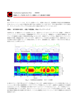 DMSシリーズを用いたガソリン直噴エンジン排出粒子の測定