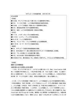 （5月分）  - 在モザンビーク日本国大使館