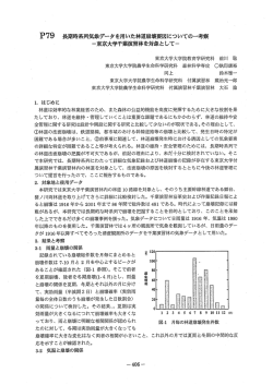 P79 長期時系列気象データを用いた林道崩壊要因についての一考察 ー