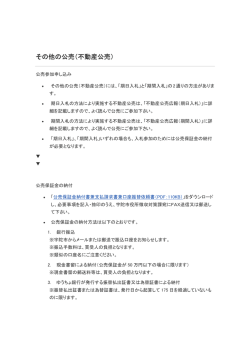 その他の公売（不動産公売）