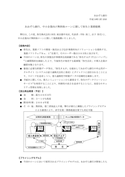 あおぞら銀行、中小企業向け無担保ローンに関して弥生と業務提携（PDF