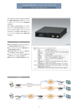 H.264/MPEG2 エンコーダ／デコーダ NDC-1480/NDC-1510