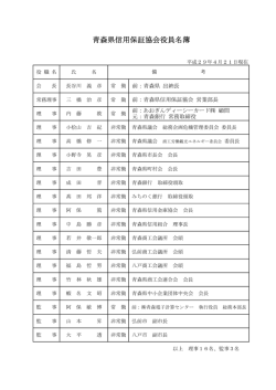 青森県信用保証協会役員名簿