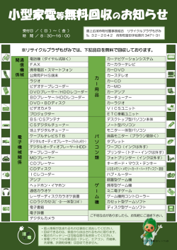 無料回収（リサイクルプラザ）