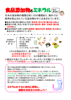 食品添加物とミネラル